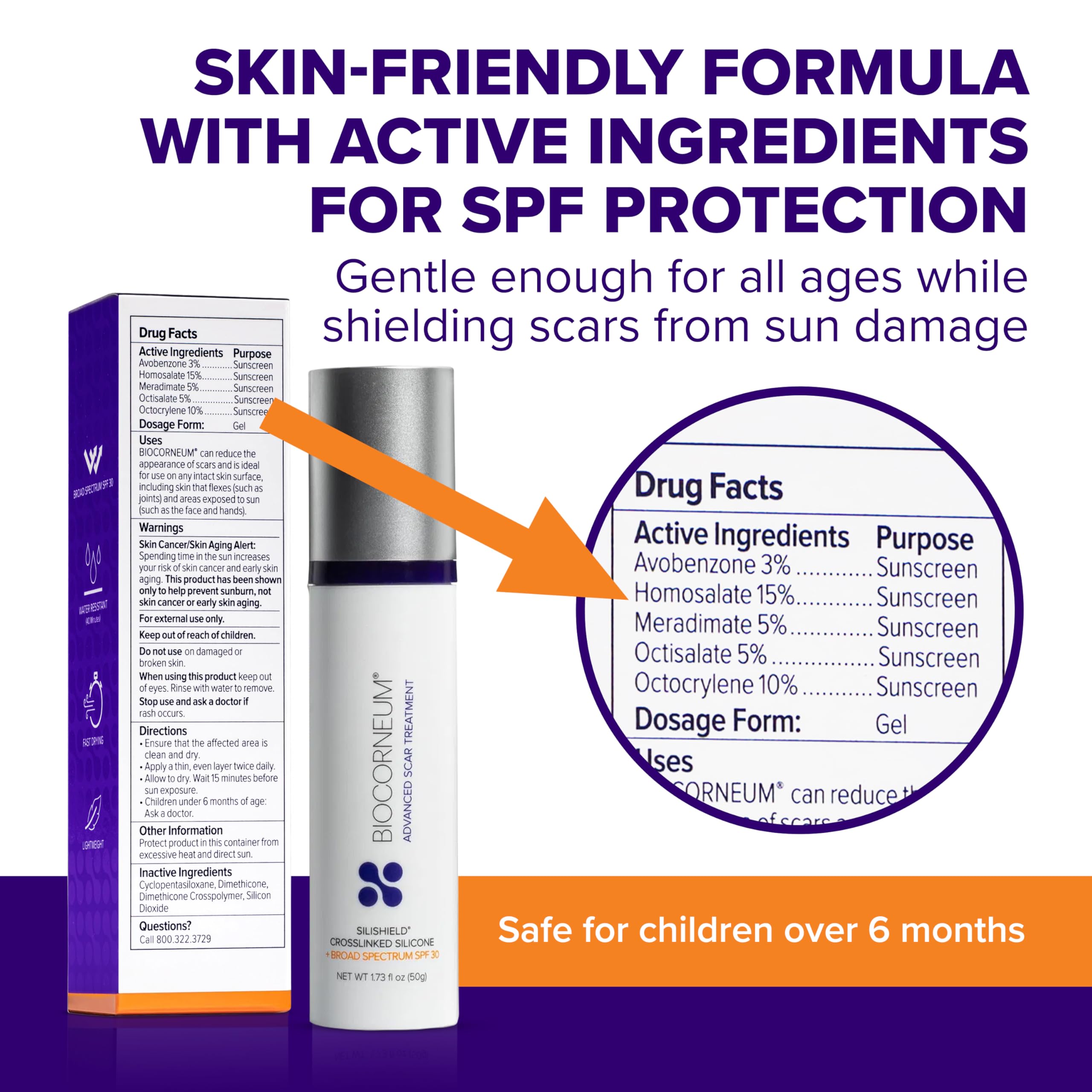 BIOCORNEUM Silishield surgeon recommendation seal suggests professional trust