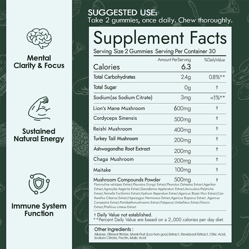 Biodepot Reishi and Cordyceps close-up suggesting immune support and energy.