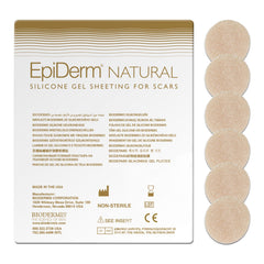 Biodermis Epiderm Circles on the face for discreet scar coverage and comfort.
