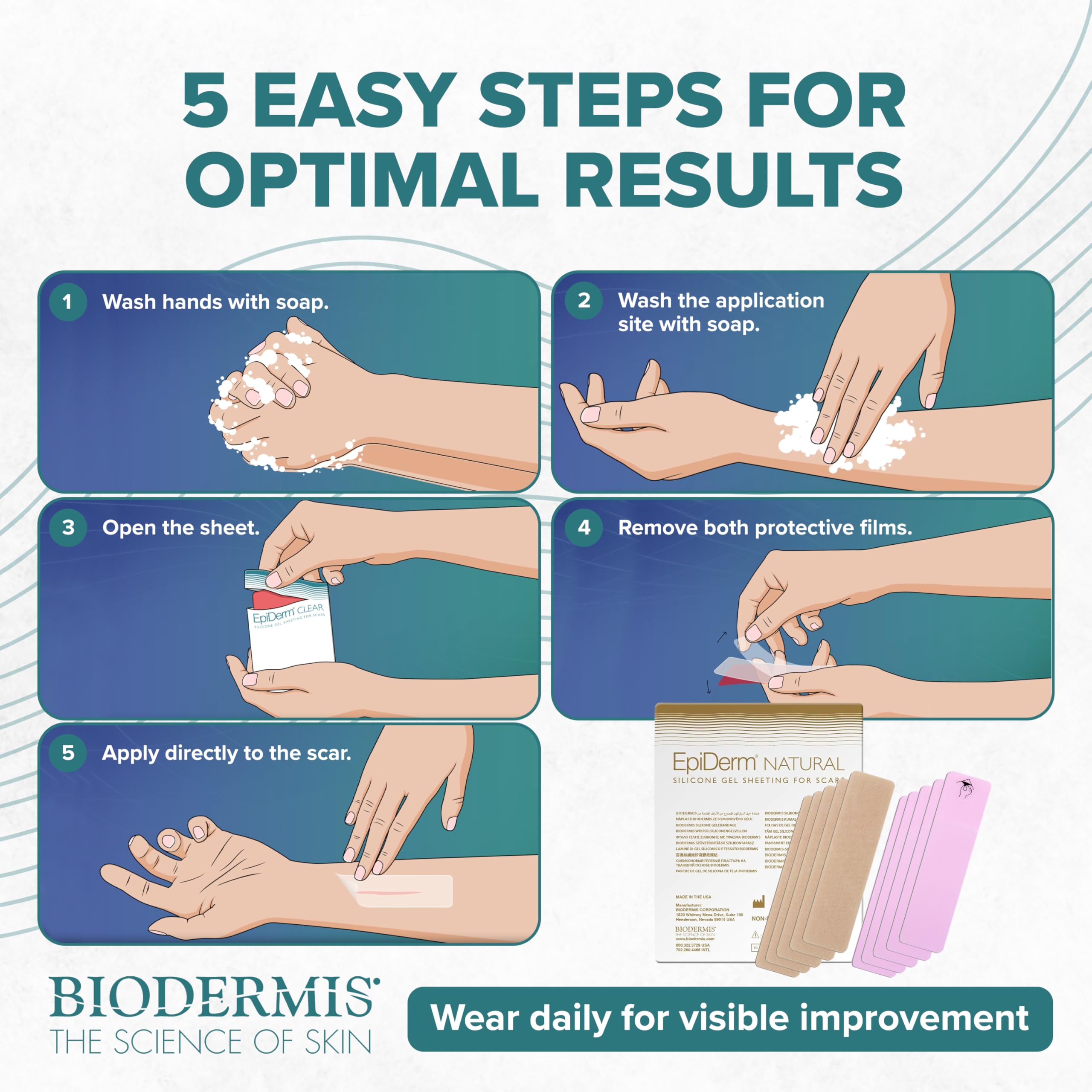 Biodermis Epiderm ultra-thin design for discreet daily wear.