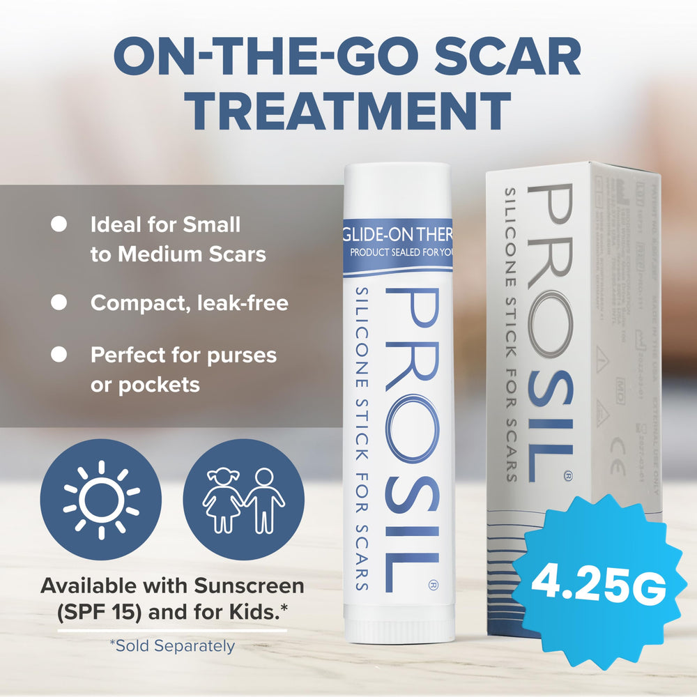 Sleek stick targets facial and body scars with smooth, controlled application