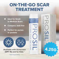 Sleek stick targets facial and body scars with smooth, controlled application