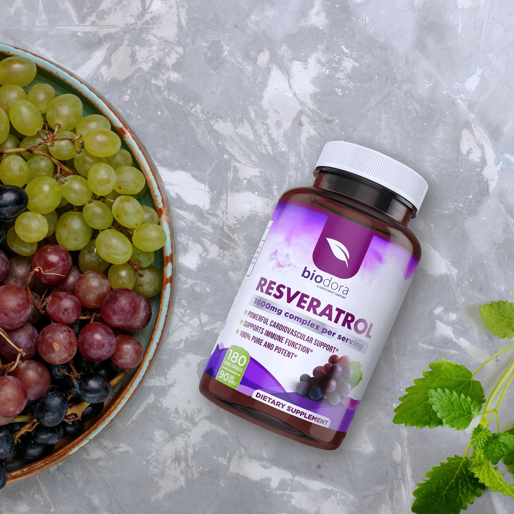 Biodora Resveratrol with Grape Seed polyphenols for circulatory support.