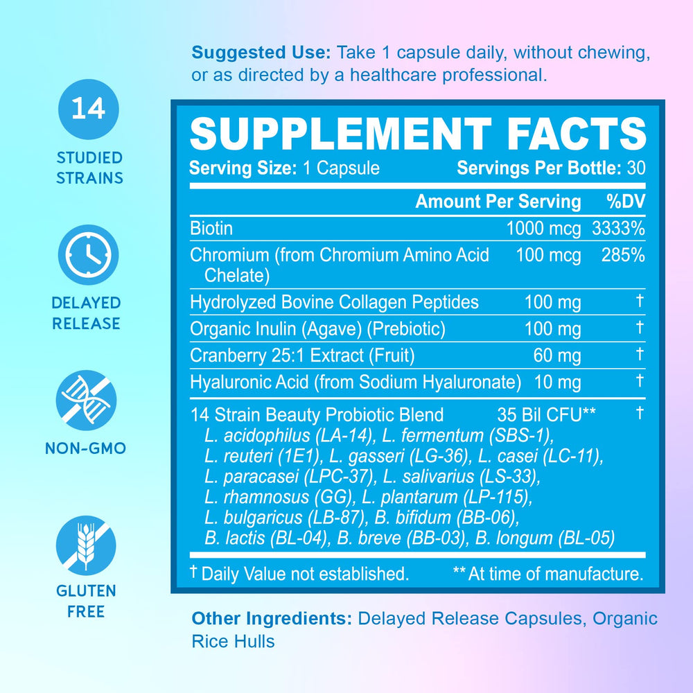 Close-up of BioEmblem label emphasizing USA-made, GMP-tested formula