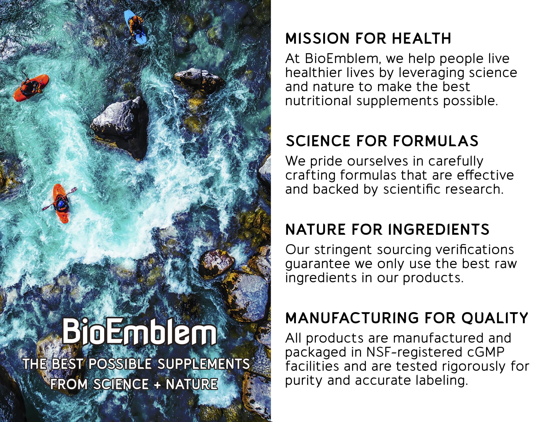 NSF-certified California facility ensures BioEmblem quality and consistency
