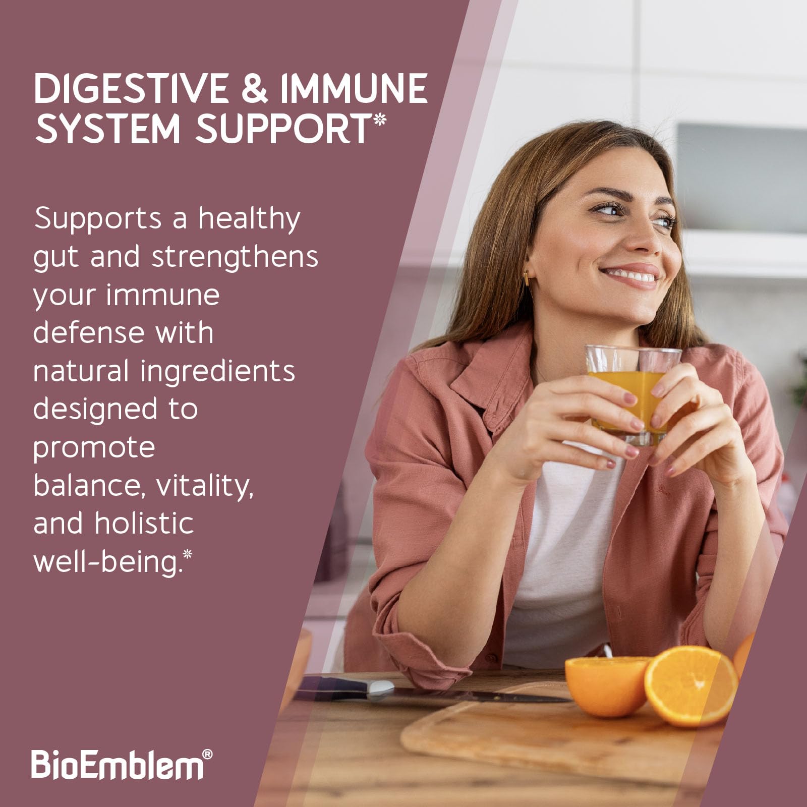 BioEmblem Probiotics delayed-release capsules protect live cultures.