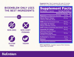 BioEmblem Sleep Aid Suntheanine capsules for calm before sleep