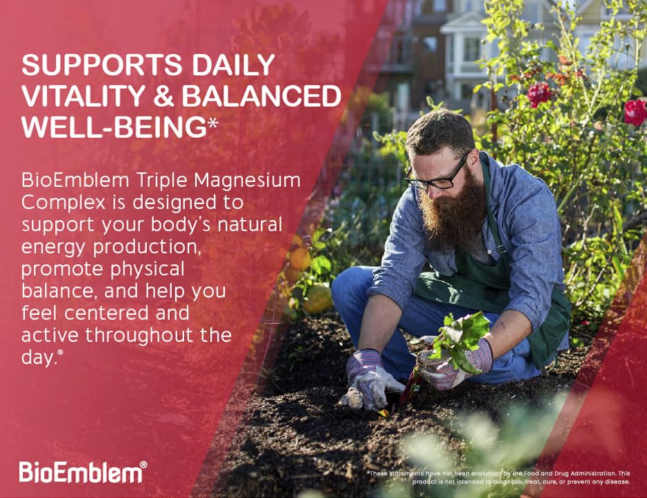 BioEmblem Triple Magnesium Complex information card highlights ingredient versatility.