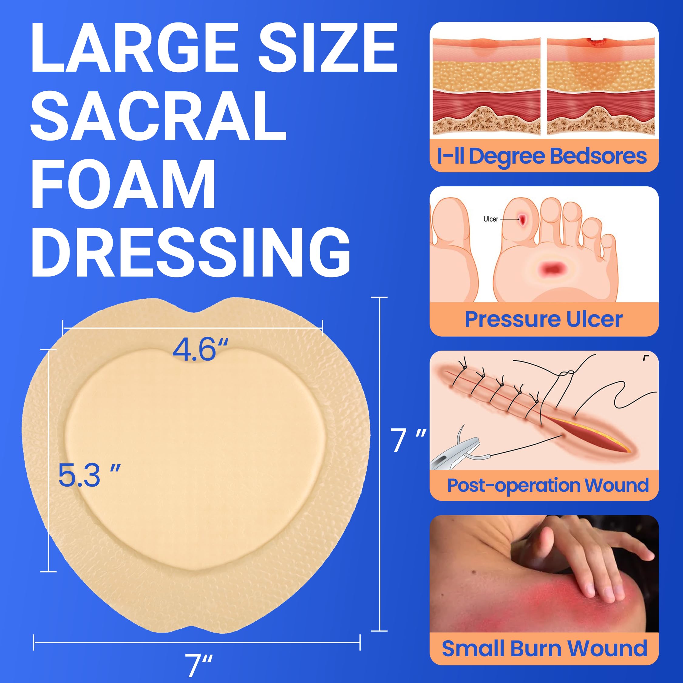 Bioemmalab silicone foam pad area provides gentle, long-lasting adhesion