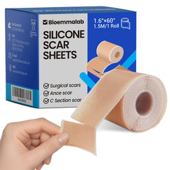 Bioemmalab silicone scar sheets roll blends with skin tone for discreet scar care.