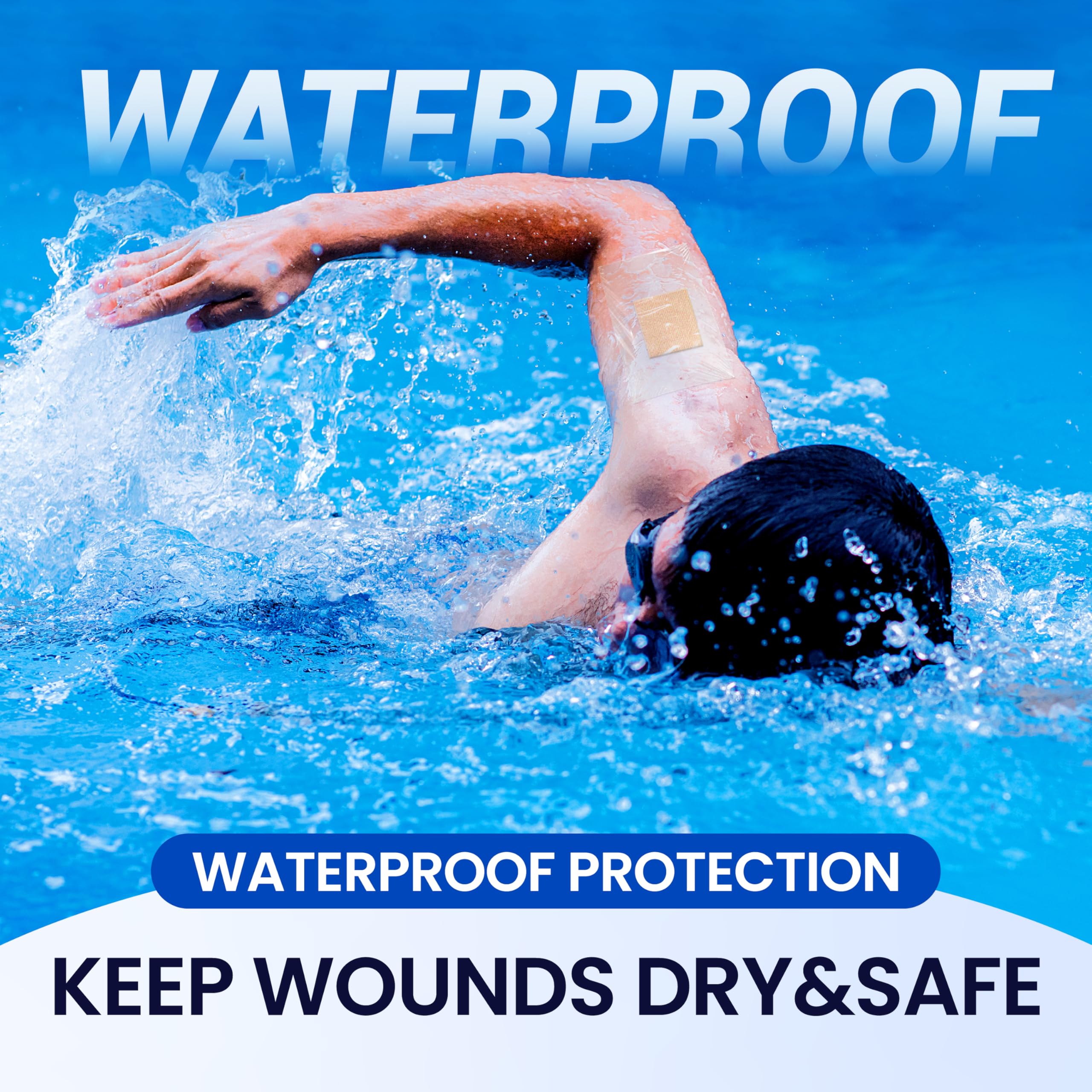 Bioemmalab waterproof dressing maintains a watertight seal during showers.