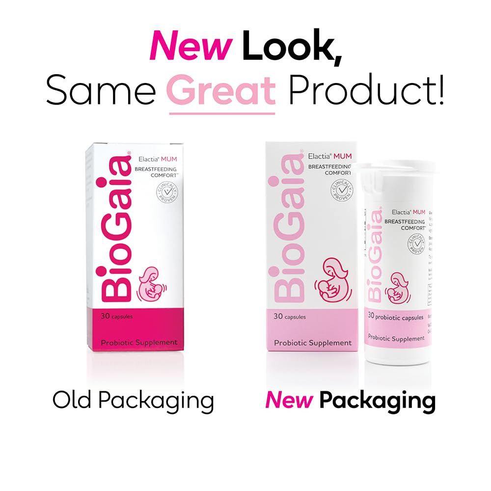 BioGaia Elactia daily capsule for mom supports comfortable lactation