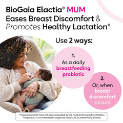 BioGaia Elactia mother and baby use scene highlights gentle lactation support