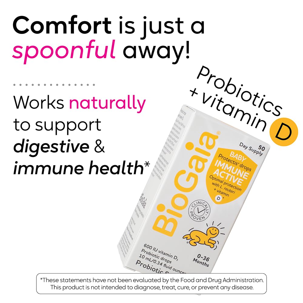 BioGaia Immune Active drops pipette for precise dosing and vitamin D delivery.