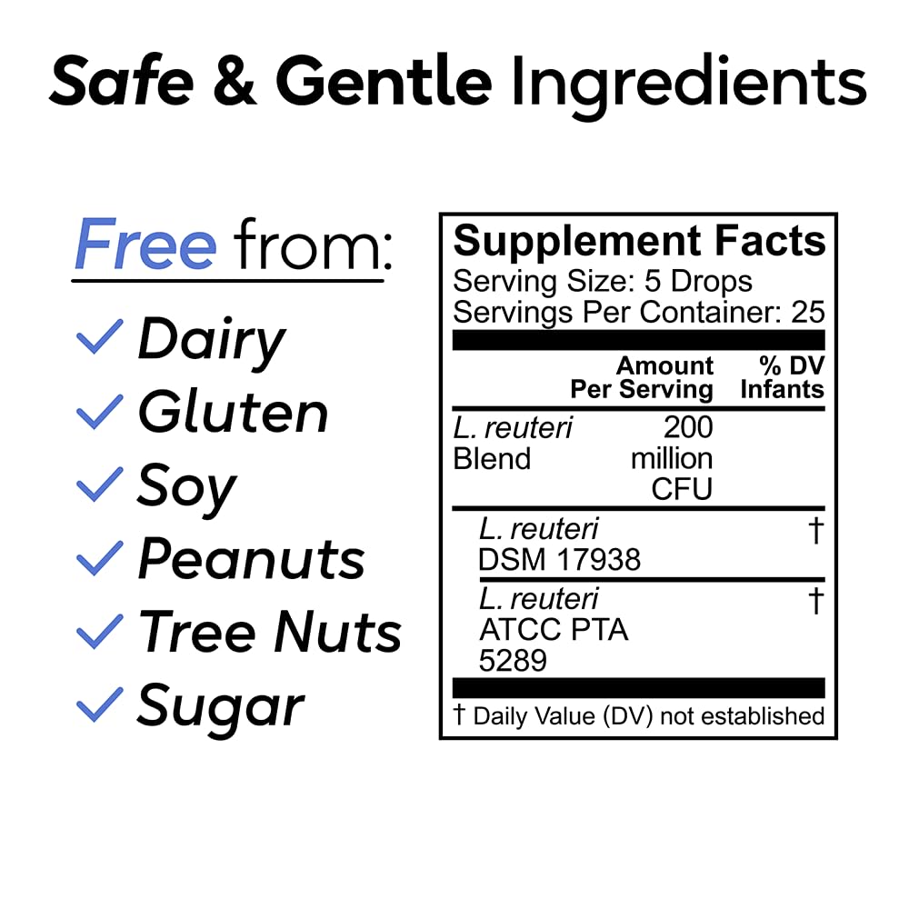 BioGaia Nurture & Grow product display suggesting allergen-free formula trusted by parents.
