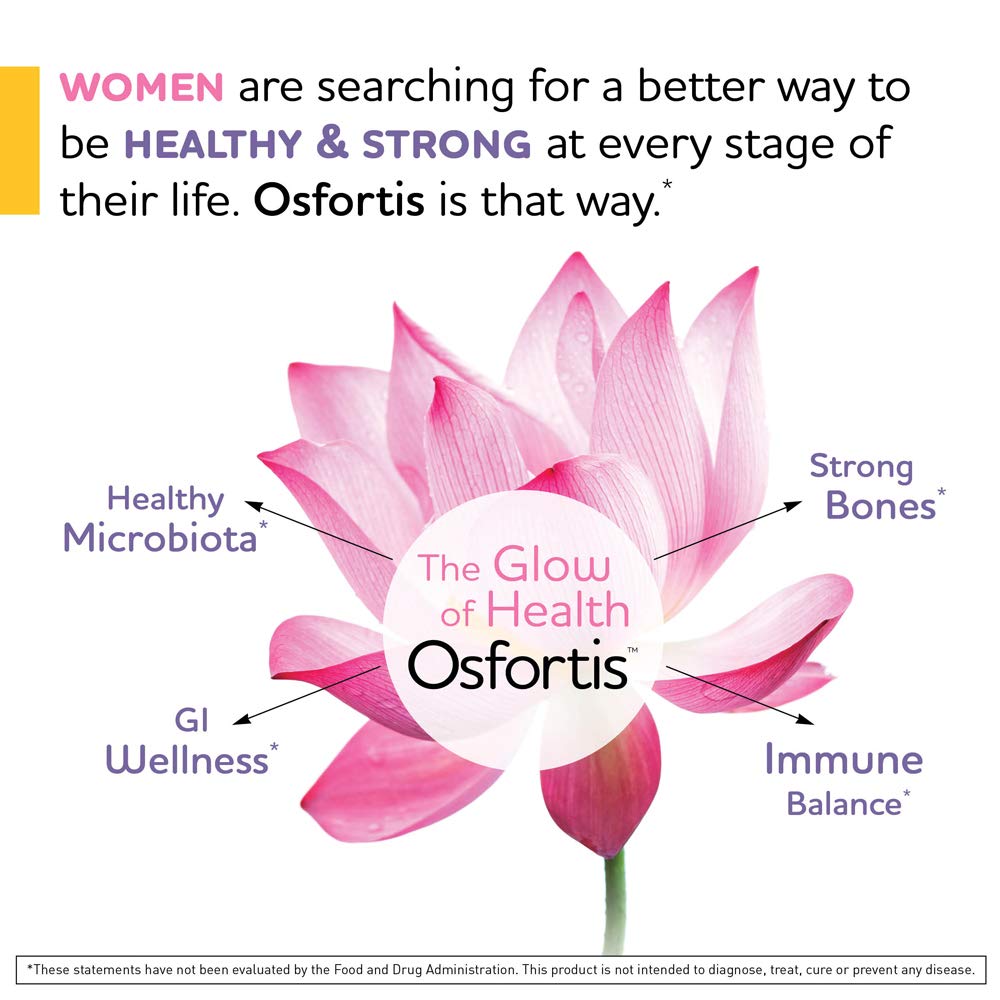 BioGaia Osfortis packaging box featuring women's health and aging support
