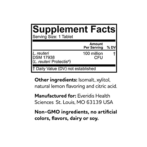 BioGaia probiotic chewable box on store shelf.