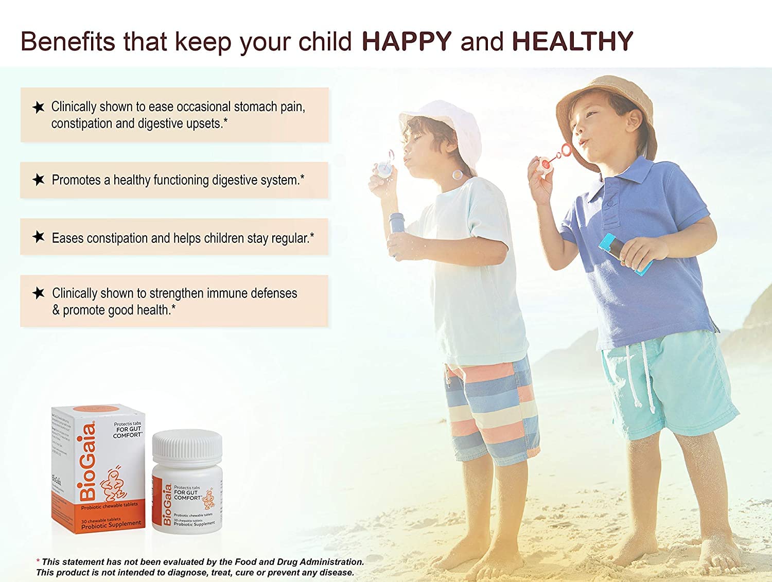 BioGaia probiotic chewable daily-use context for kids.