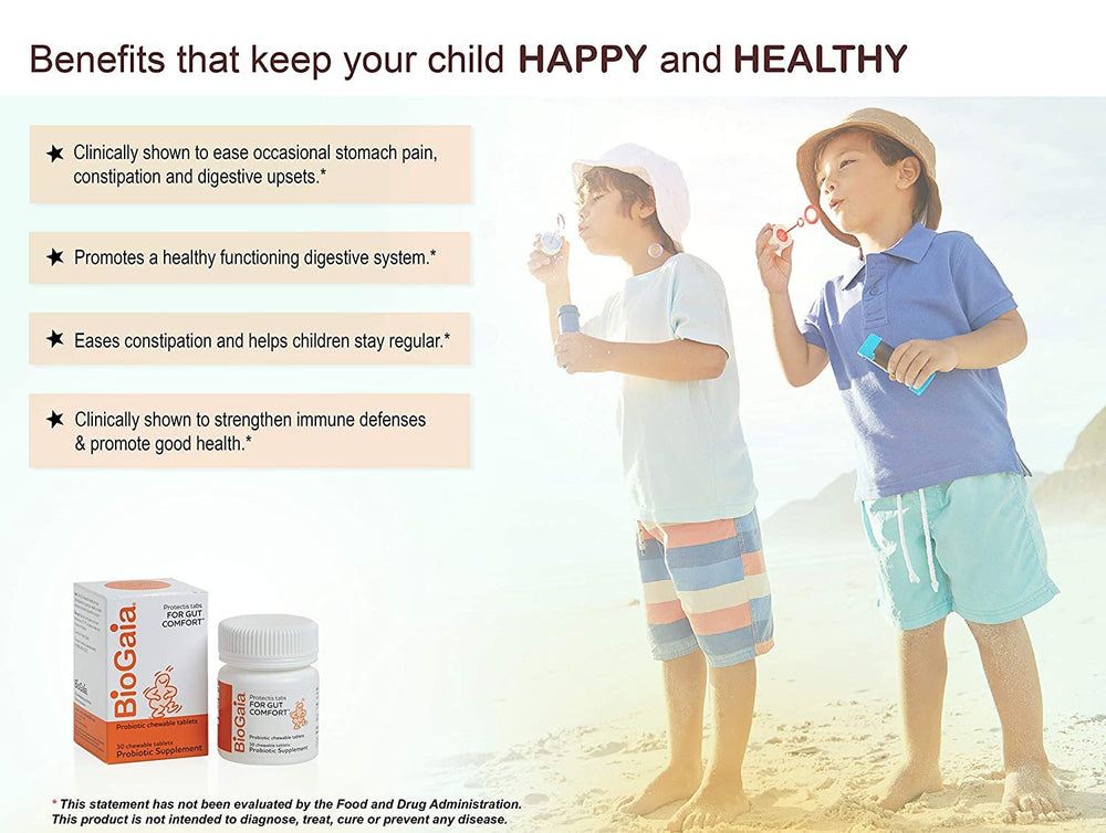 BioGaia probiotic chewable daily-use context for kids.