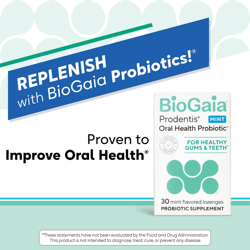 BioGaia Prodentis 30 lozenges count for daily use.