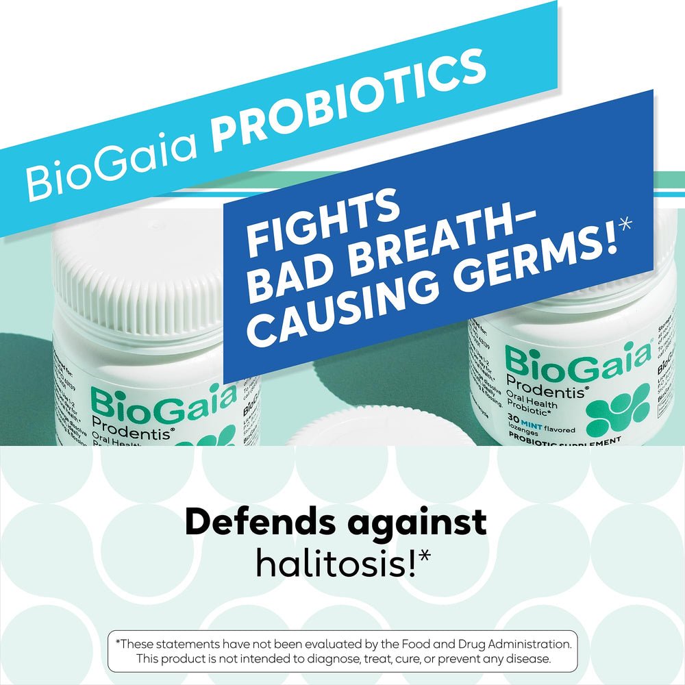 BioGaia Prodentis dual-strains illustration highlights balanced mouth microbiome.