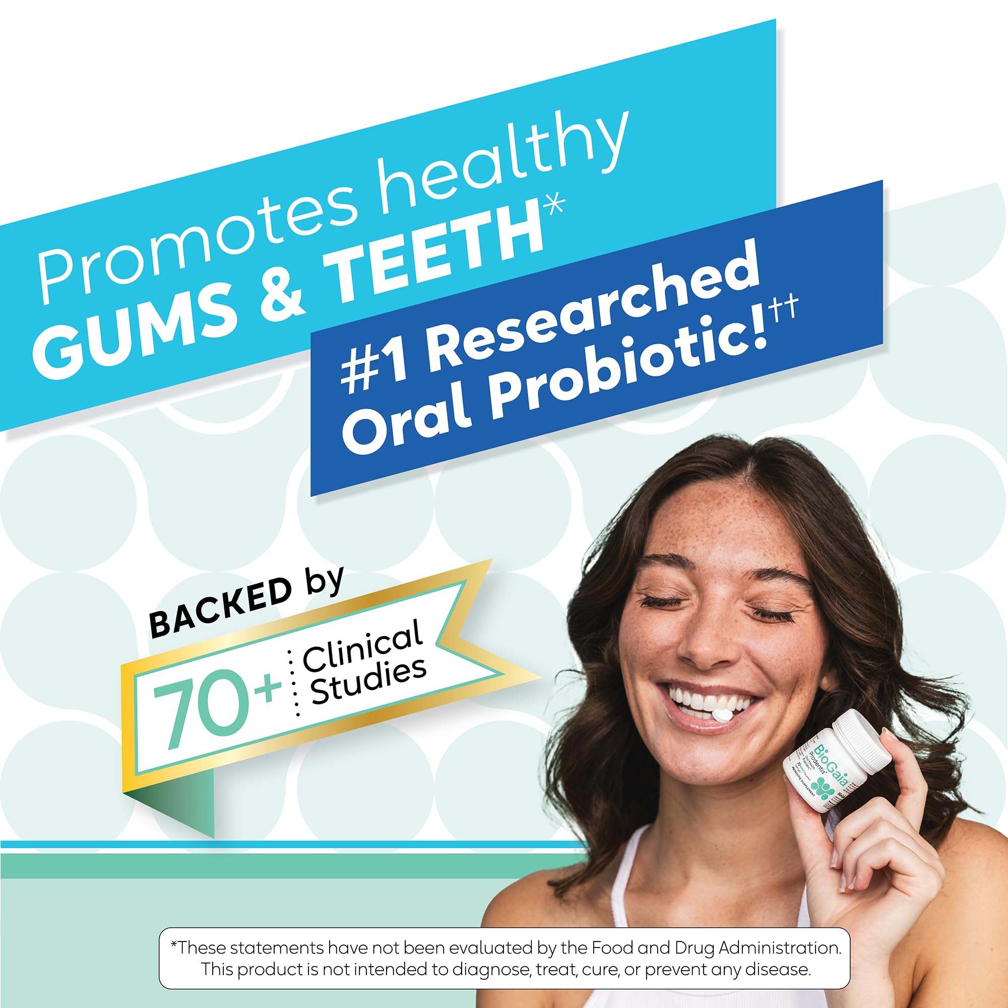 BioGaia Prodentis mint lozenge melts to replenish the oral microbiome