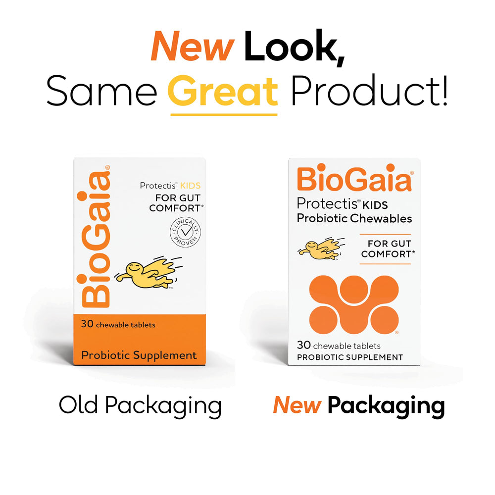 BioGaia Protectis chewables for children promote occasional digestive comfort.