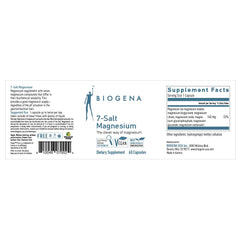 Close-up of capsules in Biogena 7-Salt Magnesium Complex for steady energy support.