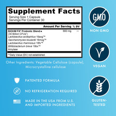BioHM Total Probiotic capsule close-up, highlighting easy daily use.