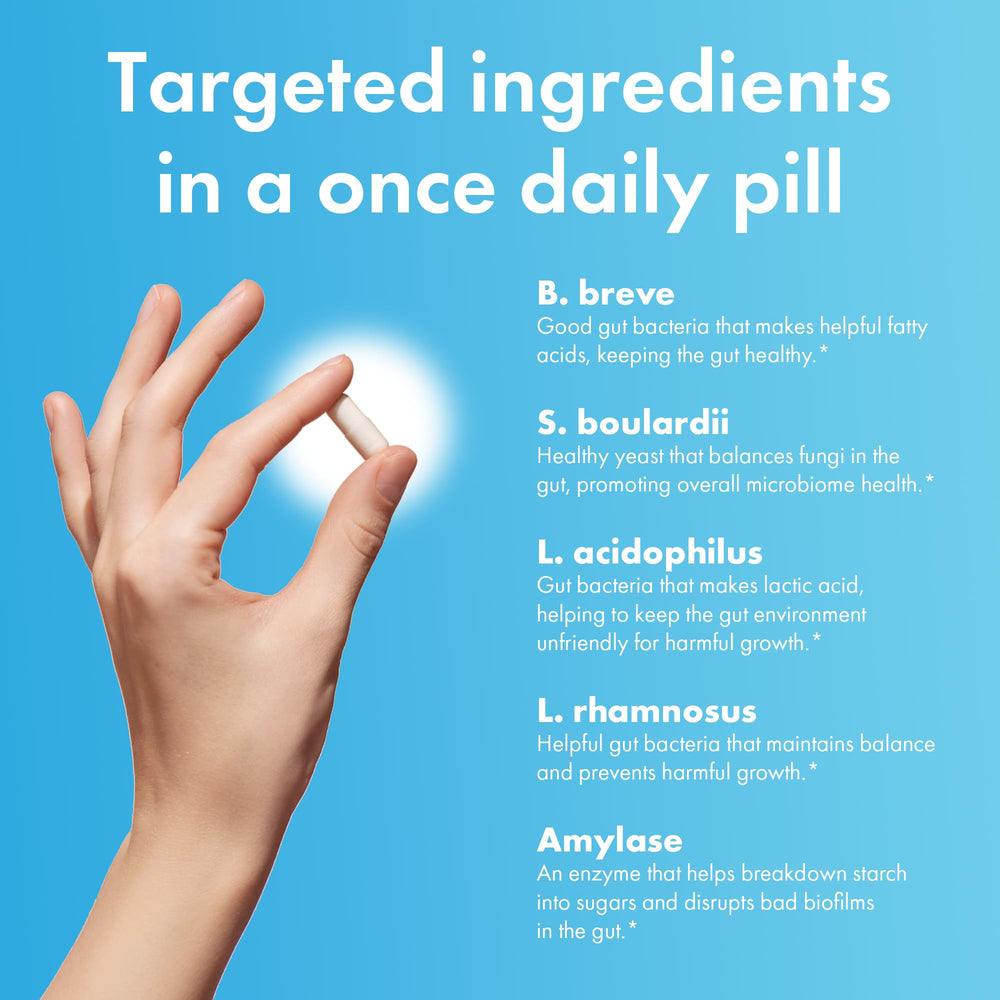 BioHM Total Probiotic label details emphasize shelf-stable vegan formula.