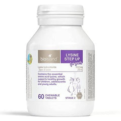 Bio Island Lysine chewable tablets taste-friendly for daily use.
