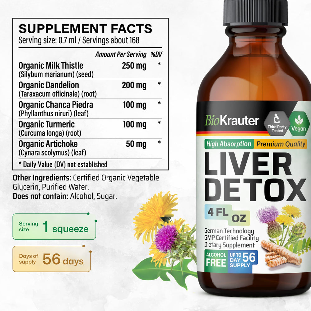 Milk thistle seed portion of BIO KRAUTER formula promotes plant-based liver support