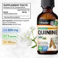 BIO KRAUTER Quinine tincture bottle with clear dropper for precise use.