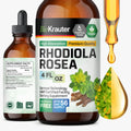 BIO KRAUTER Rhodiola Liquid Tincture – Calmness Support, Alcohol-Free, Sugar-Free, 4 fl oz