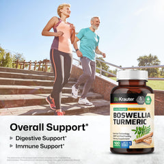 BIO KRAUTER turmeric-boswellia capsules label highlights natural ingredients