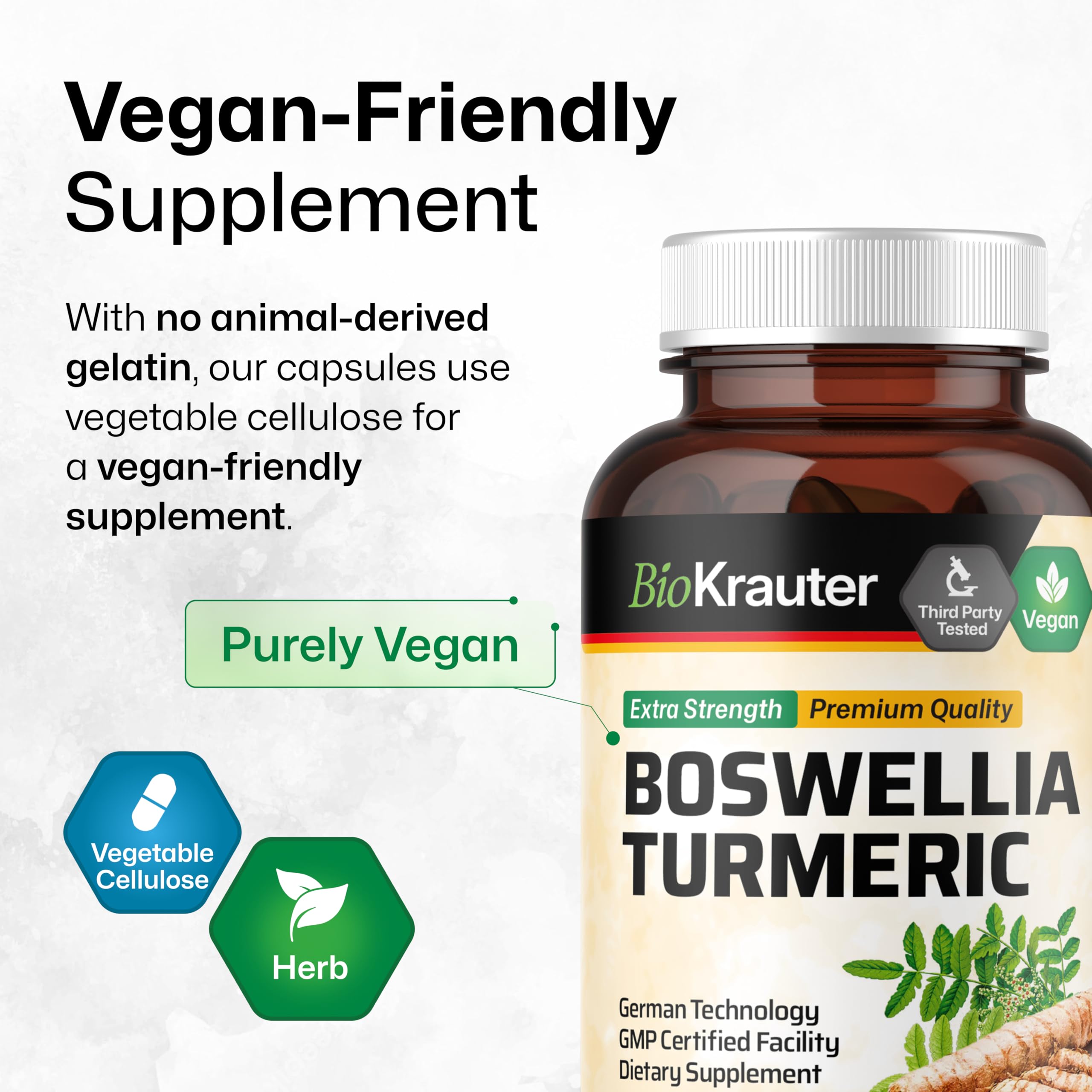 BIO KRAUTER turmeric-boswellia capsules compact packaging ideal for travel