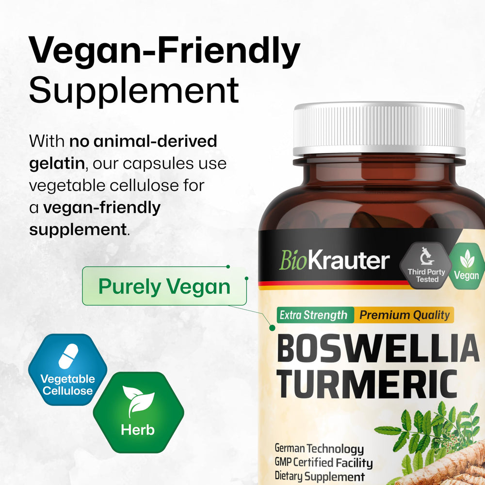 BIO KRAUTER turmeric-boswellia capsules compact packaging ideal for travel