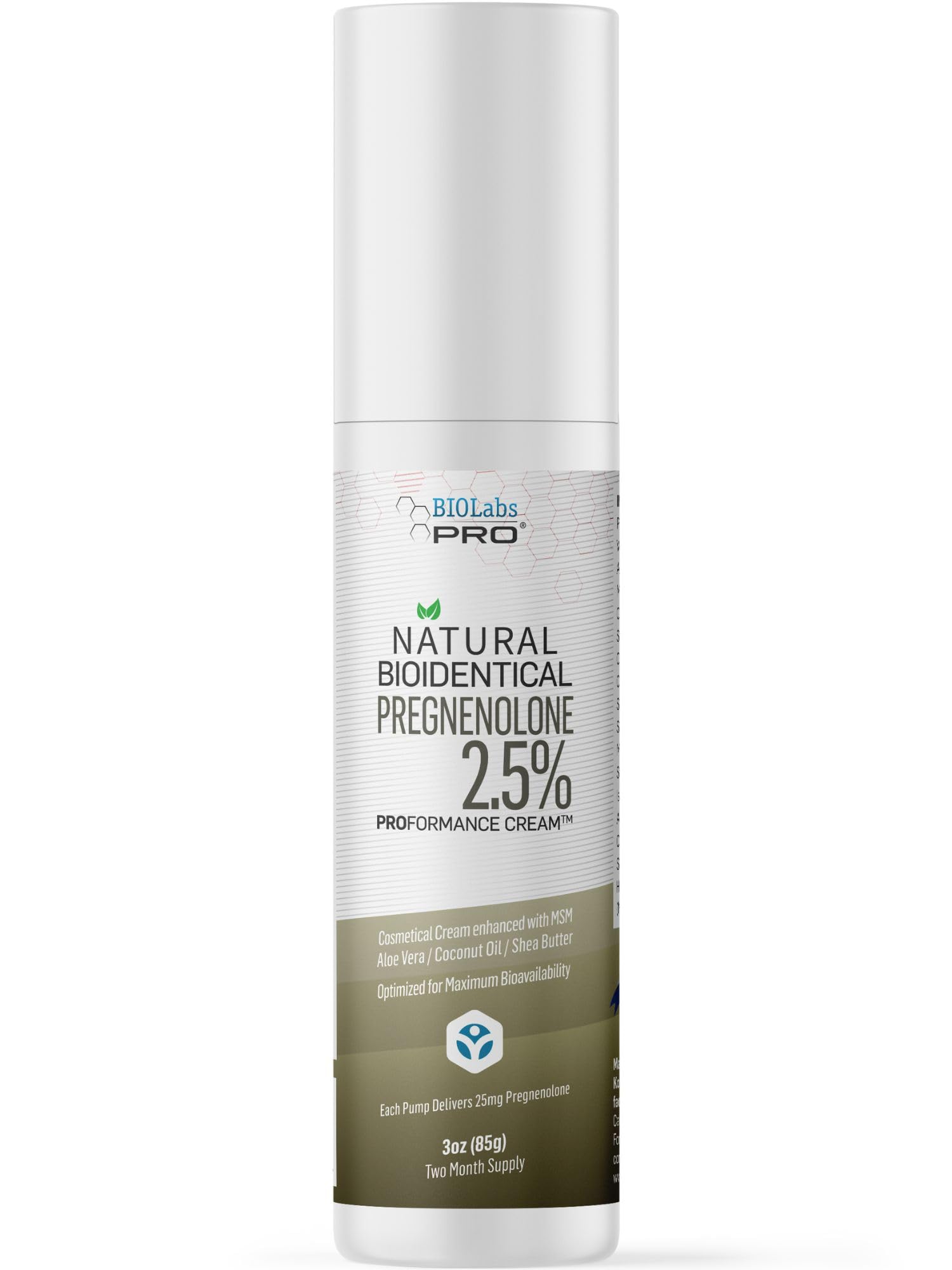 BIOLABS PRO Pregnenolone cream tube for daily balance.