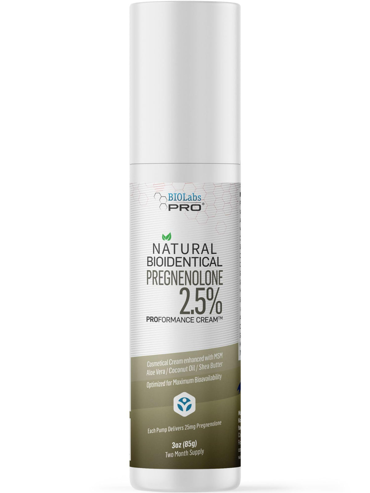 BIOLABS PRO Pregnenolone cream tube for daily balance.