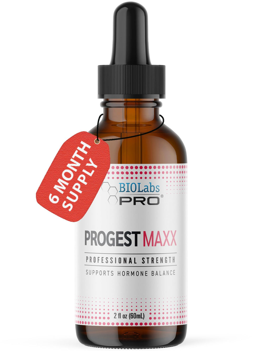 BIOLABS PRO Progest MAXX bottle with pump offers convenient daily use.