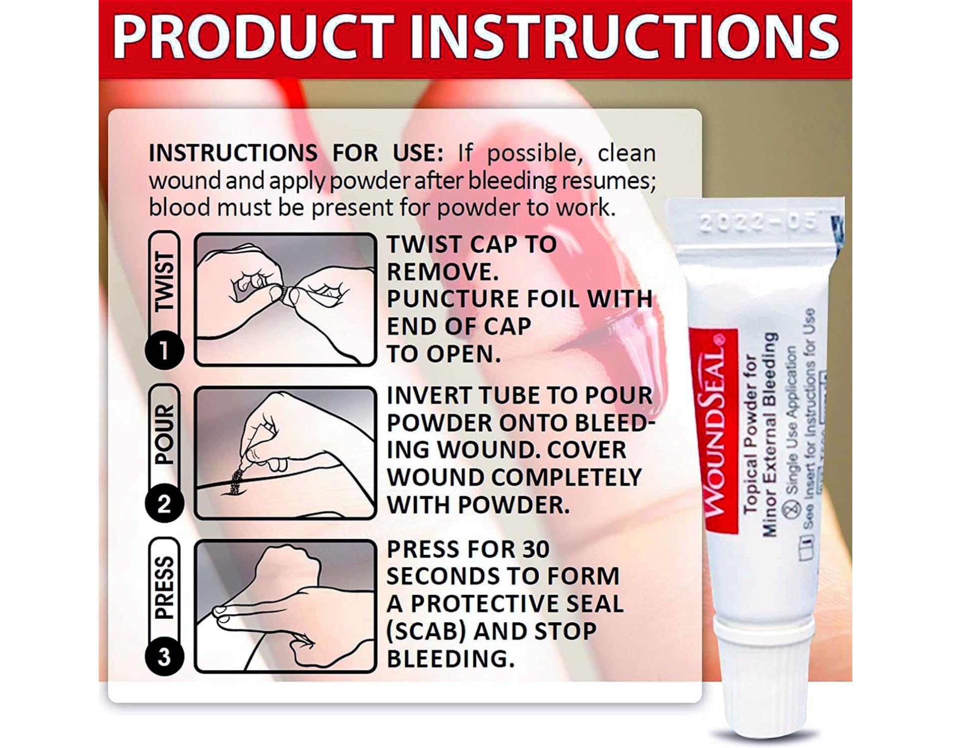 Biolife WoundSeal escudo instantáneo que se seca y es impermeable