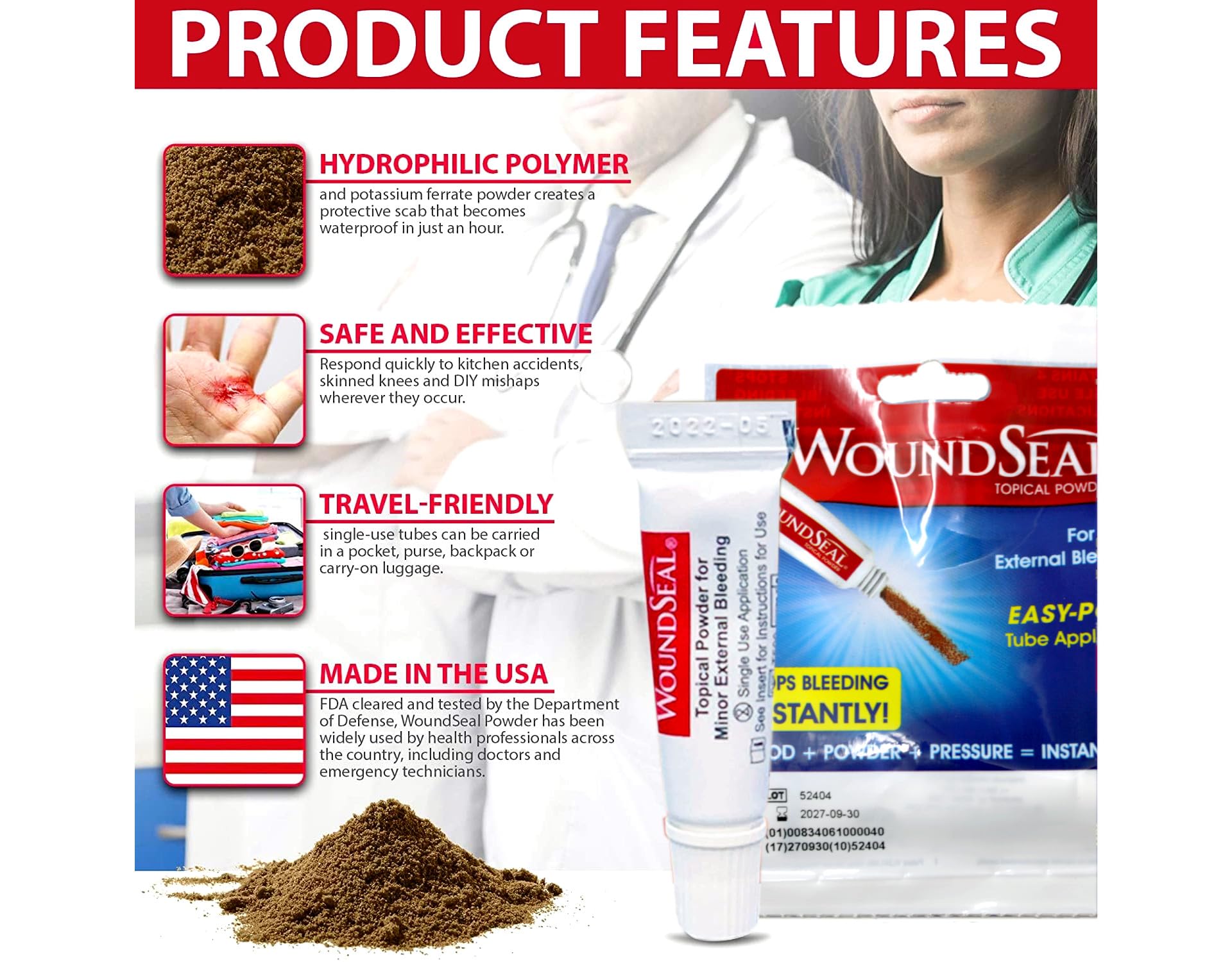 Biolife WoundSeal uso familiar en accidentes domésticos y al aire libre