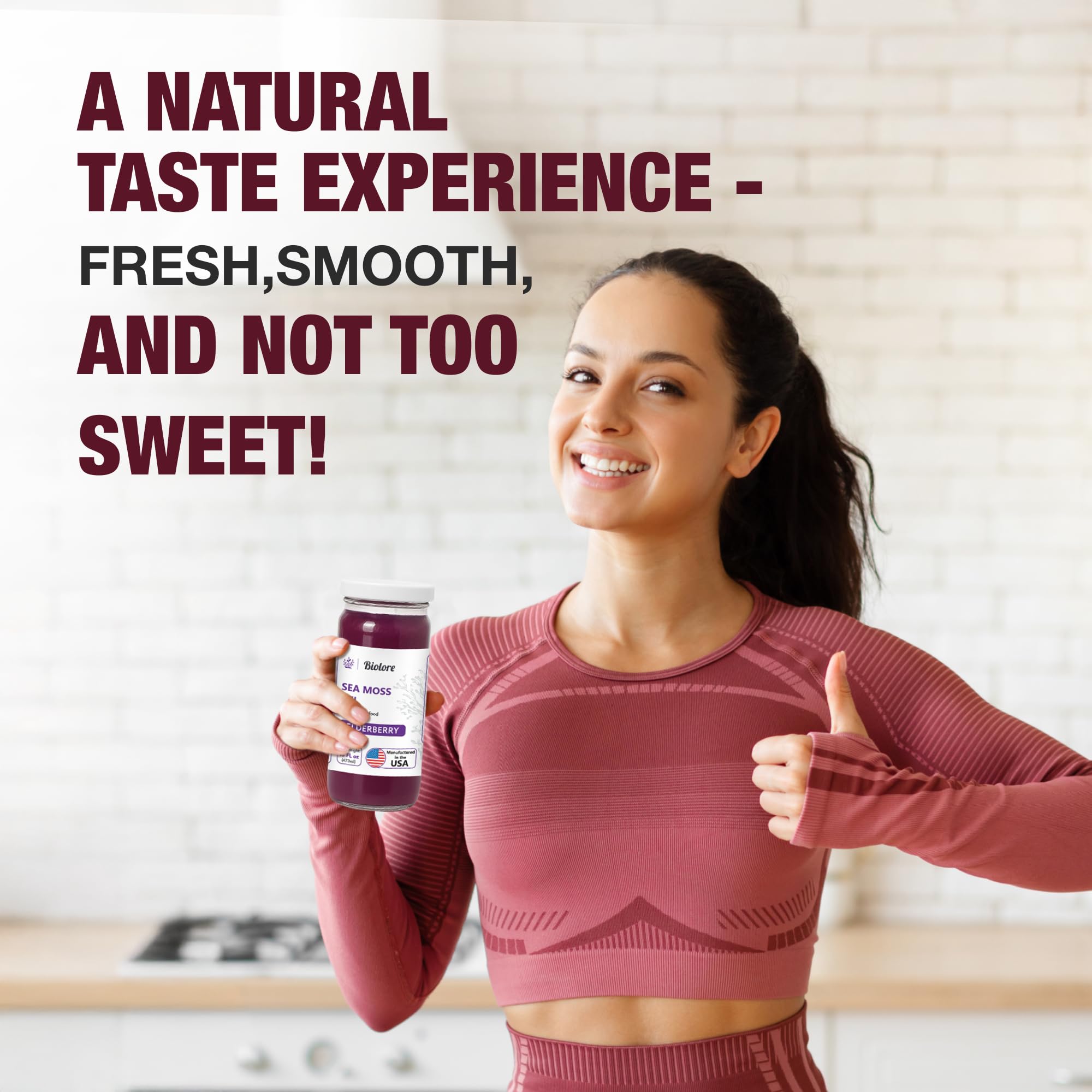 Biolore sea moss gel with blue spirulina for a nutrient boost.
