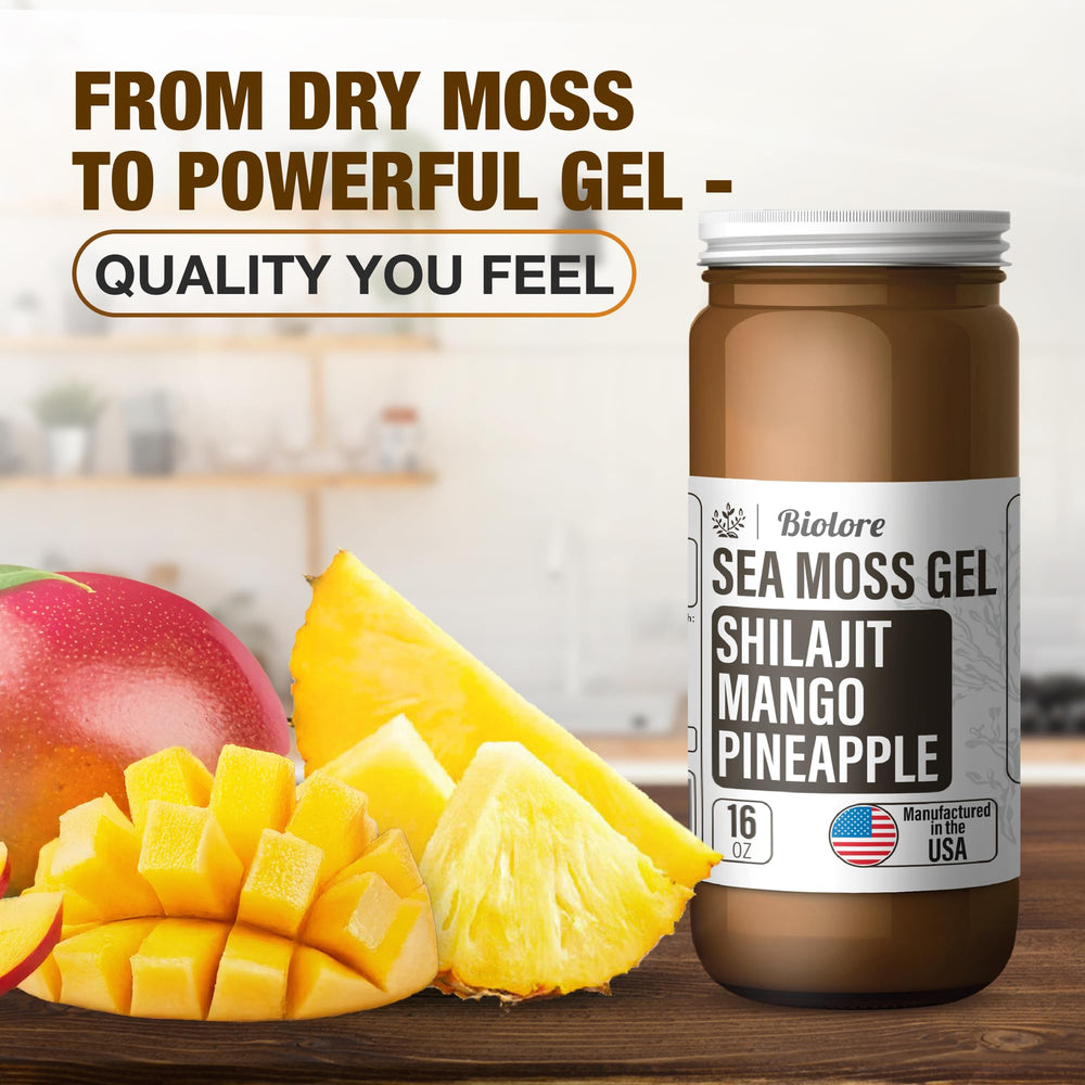 Biolore shilajit-infused gel implying vitality for daily routines