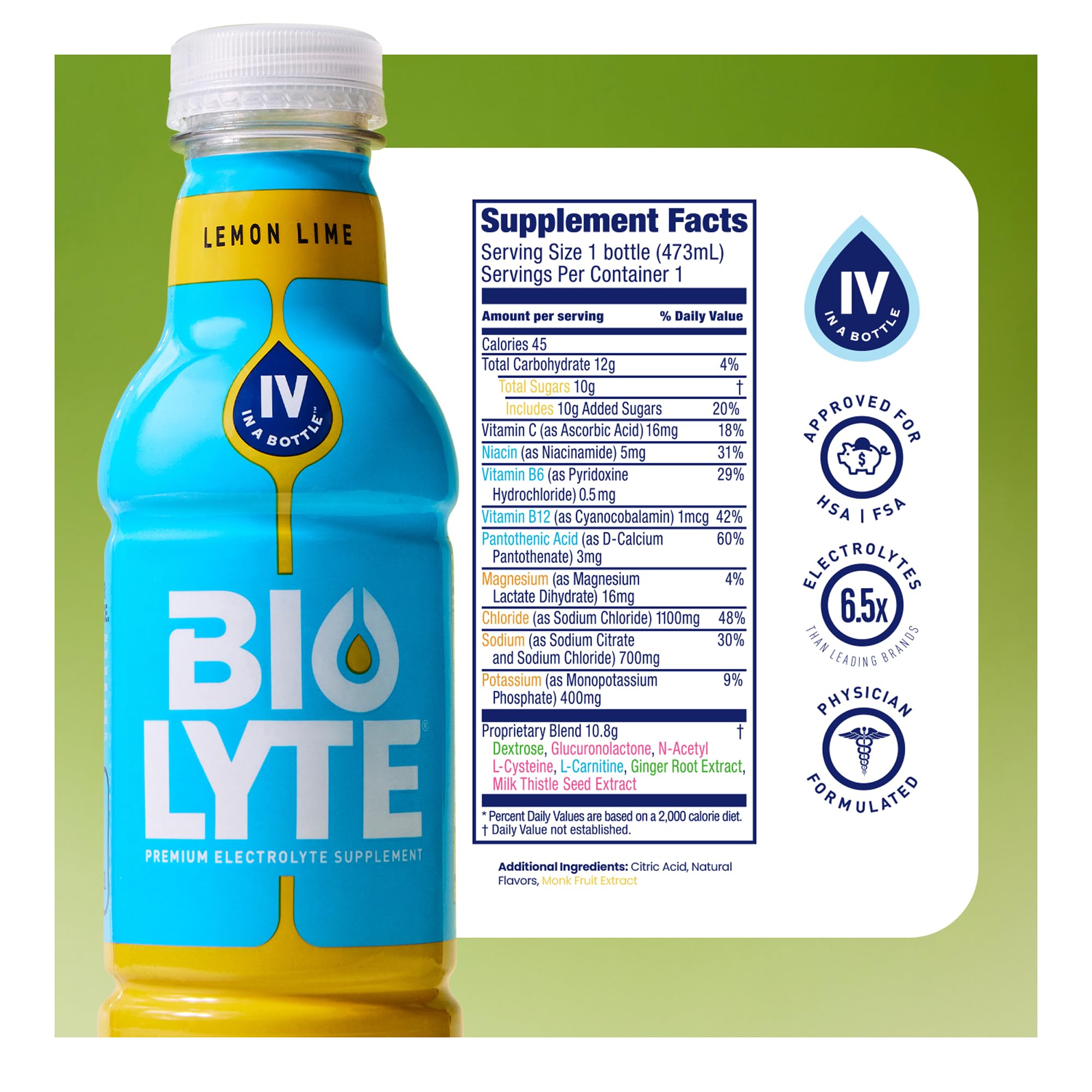 BIOLYTE amino energy glow highlights a gentle energy lift