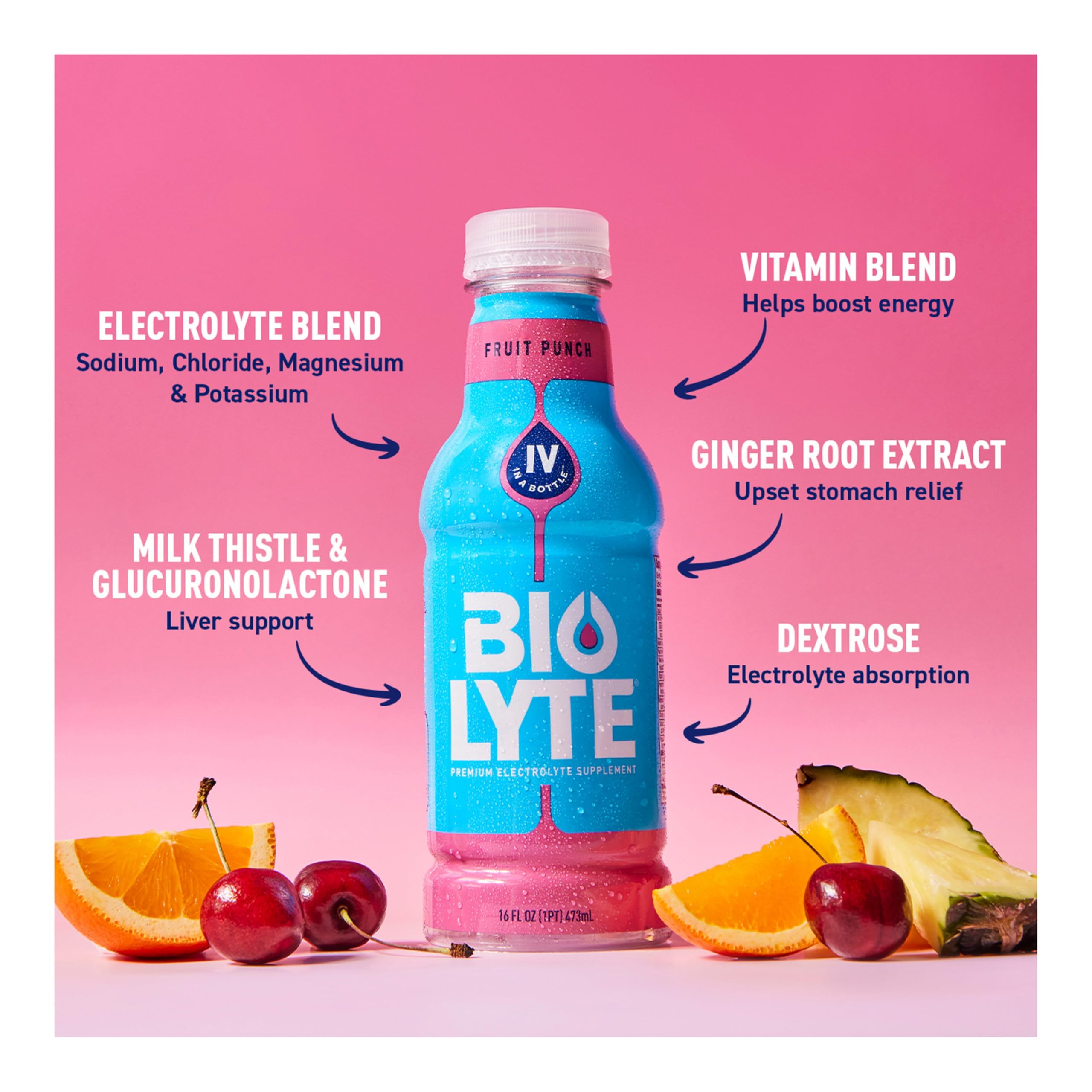 BIOLYTE 12-pack display in pantry for easy rehydration.