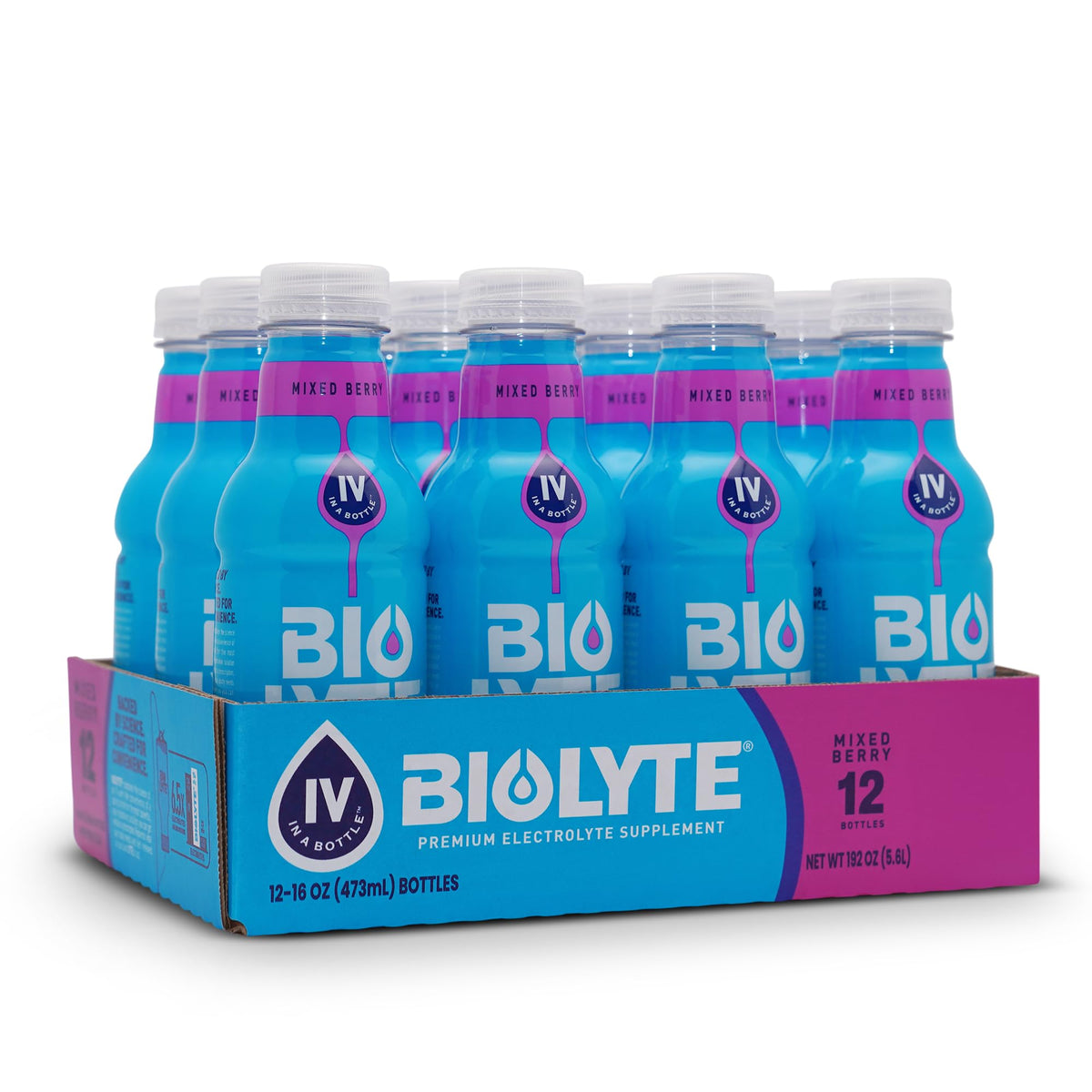BIOLYTE electrolyte drink bottle front view for on-the-go hydration