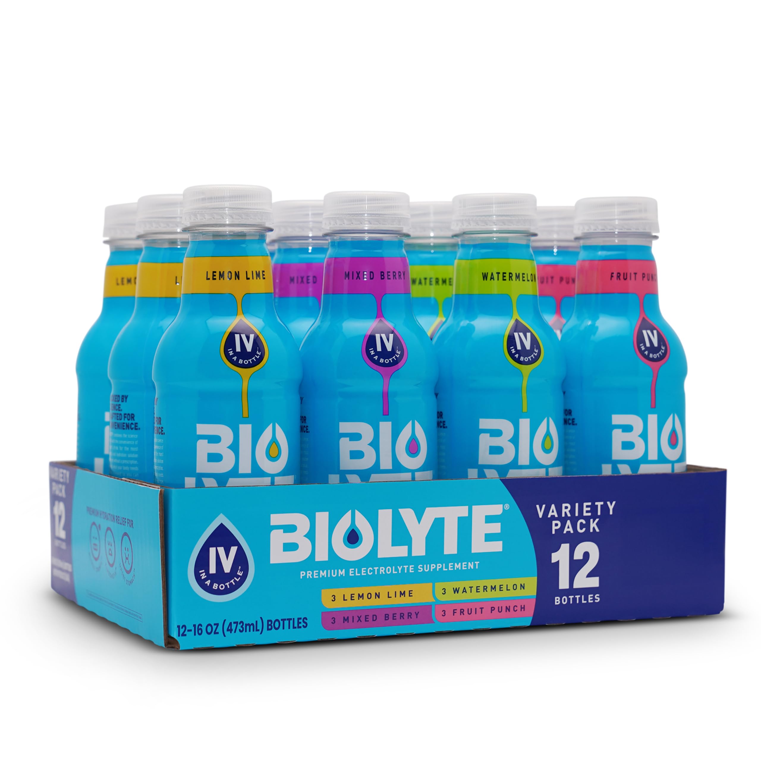 BIOLYTE bottle being poured for quick hydration after activity.