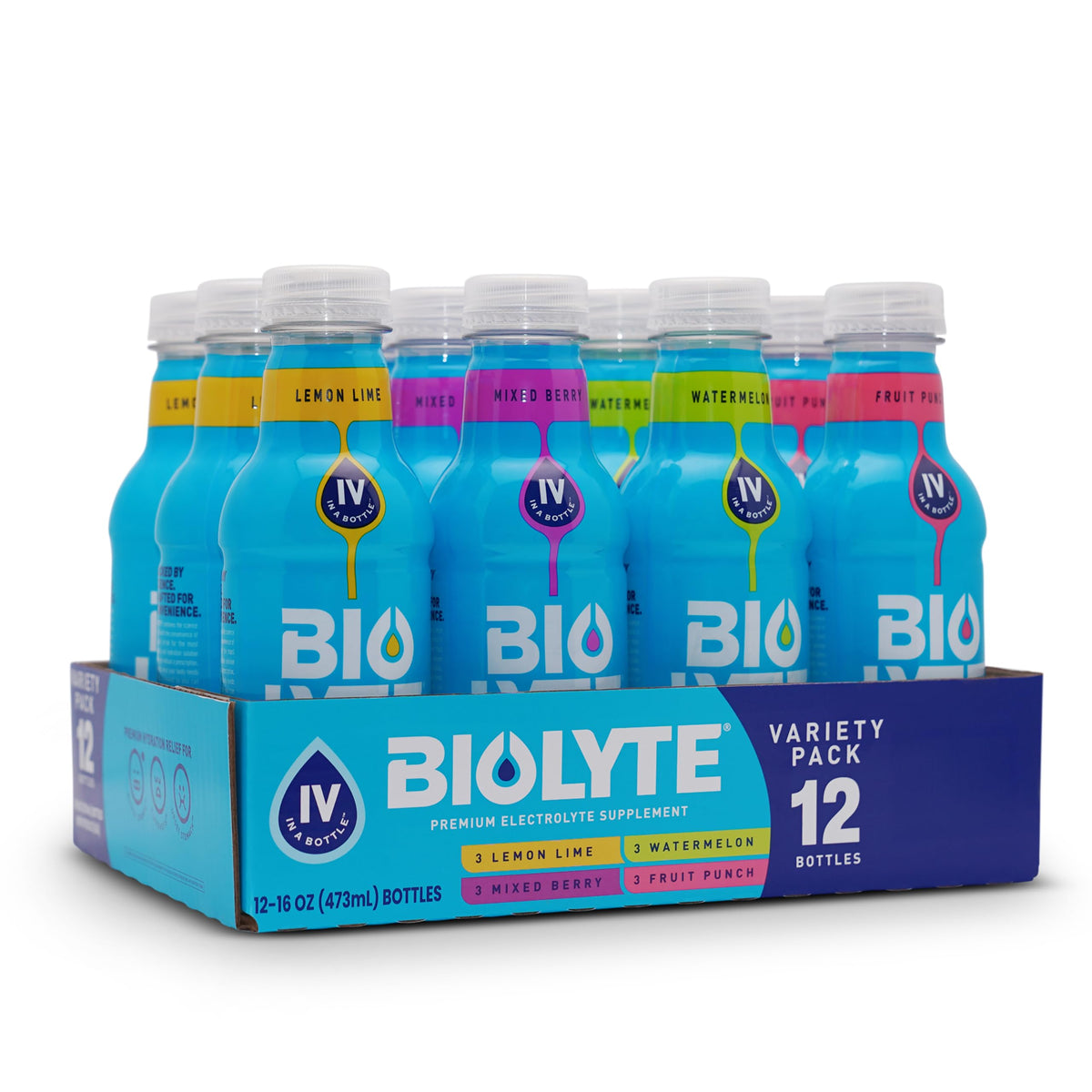 BIOLYTE bottle being poured for quick hydration after activity.