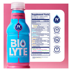 BIOLYTE in a glass ready to provide gentle energy and hydration.